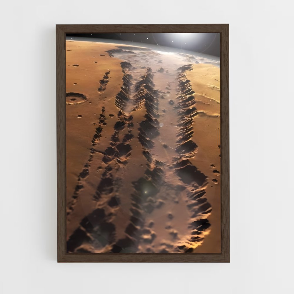 Poster Vue Lunaire sur Mars – affiche Système solaire (vue 5)
